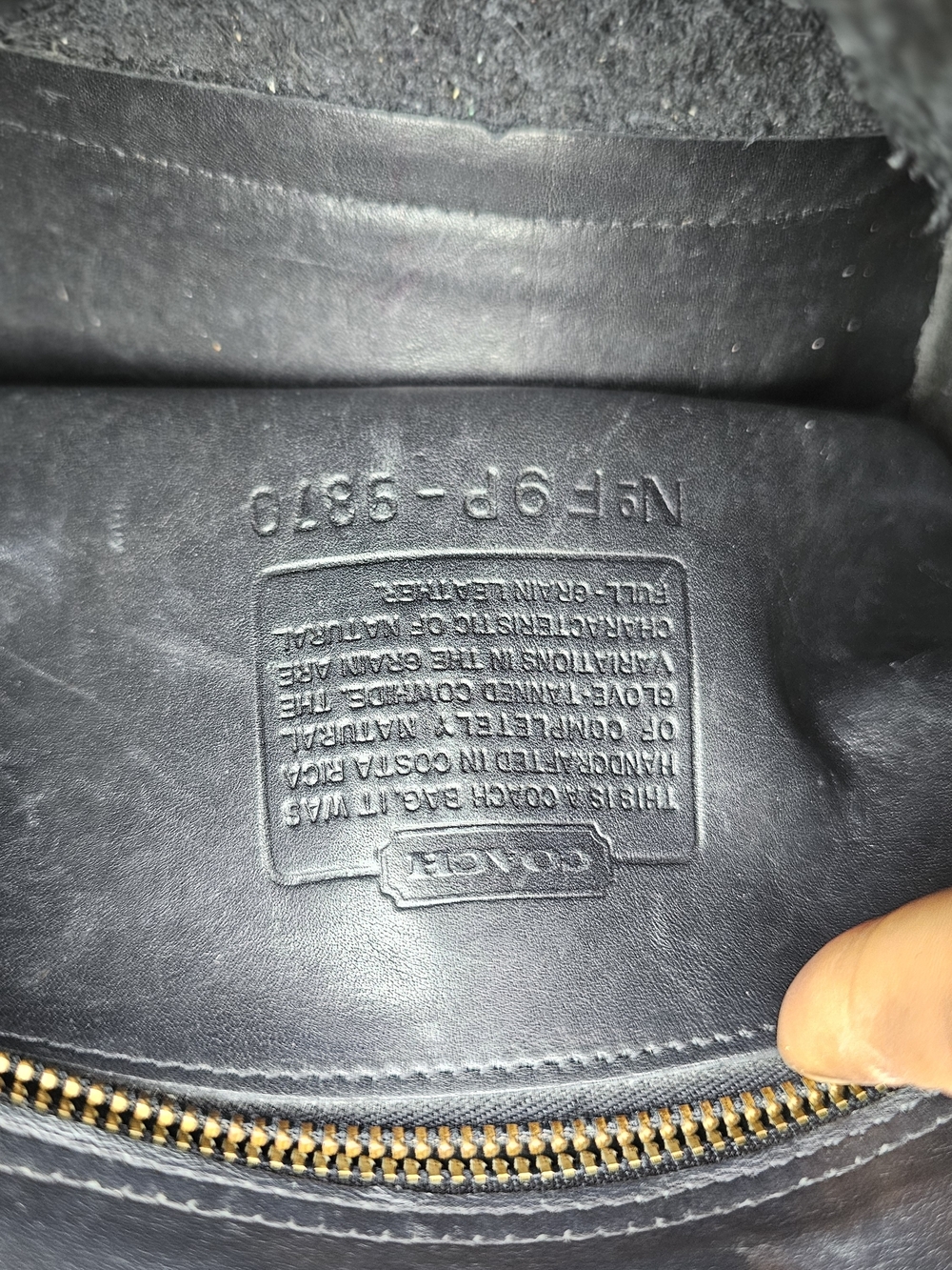 Vintage Coach Black Leather Crossbody - Picture 3 of 5